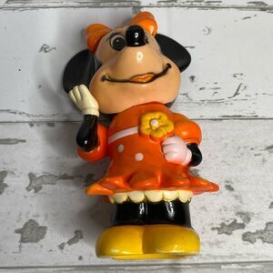 Walt Disney's Minnie Mouse Vintage Plastic Bank 5 1/2" Tall Made in Korea